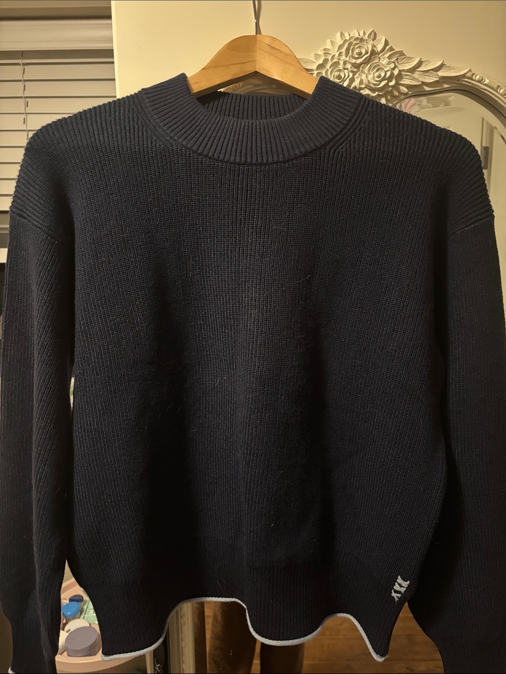 Scotch & Soda Navy Crewneck Knit Sweater